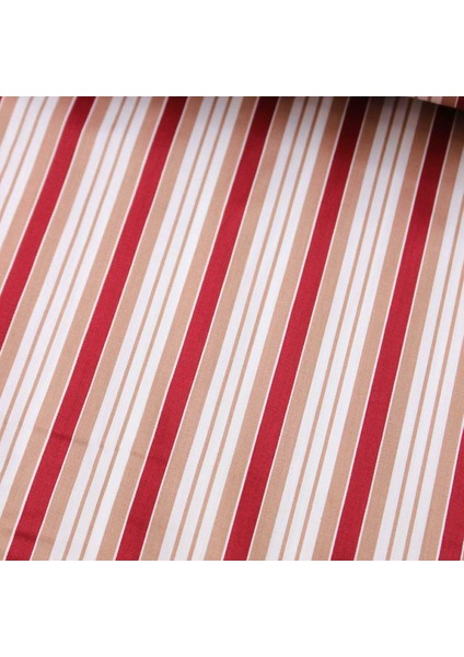 Bordo Çizgili Pijamalık %100 Pamuklu Kumaş