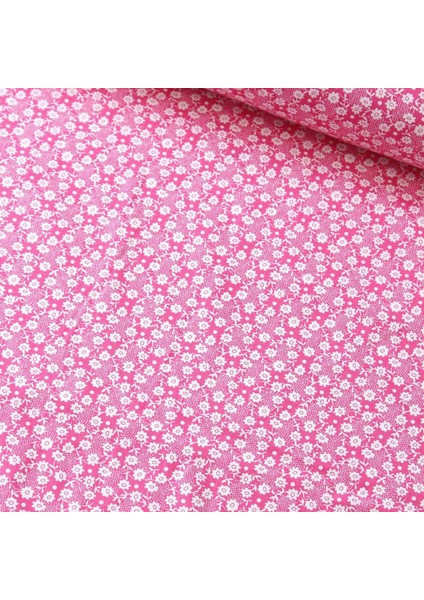 Pembe Çıtır Papatya Poplin Kumaş