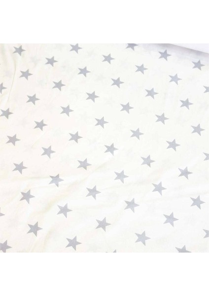 Gri Yıldız Nevresimlik Poplin Kumaş