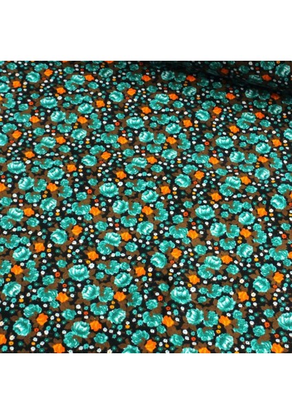 Mint Yeşil Güller Divitin Kumaş