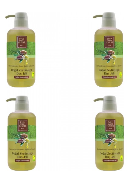 Doğal Zeytinyağlı Duş Jeli 4 Adet 600 ml