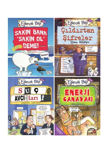 Eğlenceli Bilgi Bilim 4 Kitap Set / Sakın Bana Sakin Ol Deme - Çıldırtan Şifreler - Suç Avcıları - Enerji Canavarı