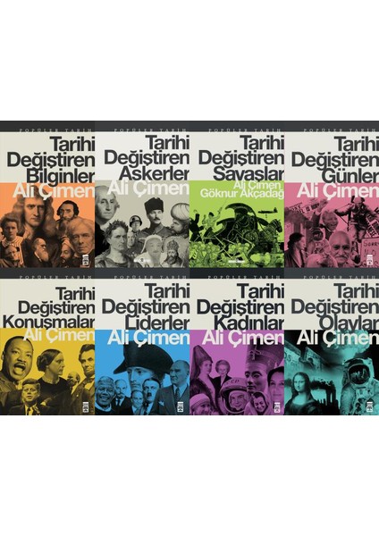 Popüler Tarih - Tarihi Değiştirenler Seti 8 Kitap - Ali Çimen