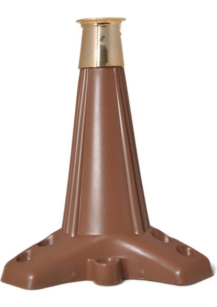 Zirve Çizgili Plastik Ayak Baza Koltuk Kanepe Ayağı Puf Tv Ünitesi Ayağı Tek Adet 20 cm Ceviz Renk