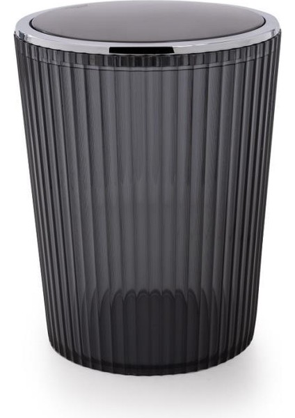 Nely Şeffaf Siyah Çöp Kovası