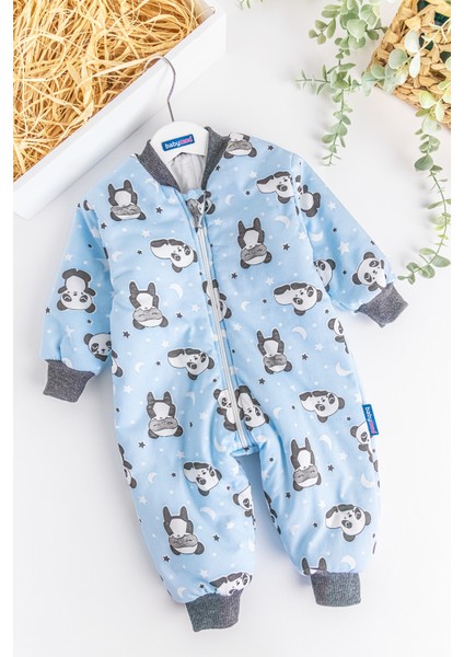 Panda Figürlü Erkek Bebek/çocuk Uyku Tulumu