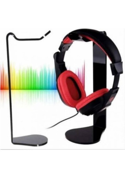 Ps Stickers Kulaklık Standı Siyah Kulaklık Askı Akrilik Masa Üstü Stand Headphone Ünitesi Oyuncu Stant Tutucu