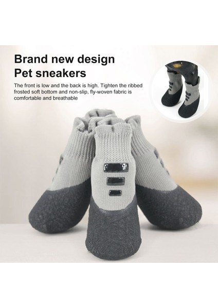 4 Adet Pet Ayakkabı Su Geçirmez Kaymaz Iyi Esneklik Pet Köpek Sneakers (Yurt Dışından) indirimleri
