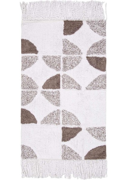 Brook Tekli Banyo Paspası %100 Pamuk 70x110 Ekru