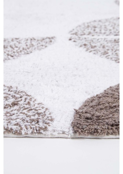 Brook Tekli Banyo Paspası %100 Pamuk 70x110 Ekru