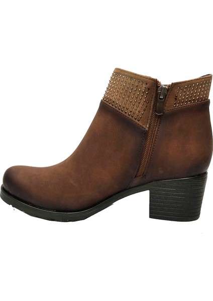 211-21 Deri Fermuarlı Kadın Bot fiyatları