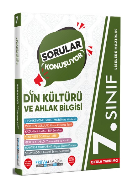 Pruva Akademi 7. Sınıf Sorular Konuşuyor Soru Bankası Din Kültürü ve Ahlak Bilgisi