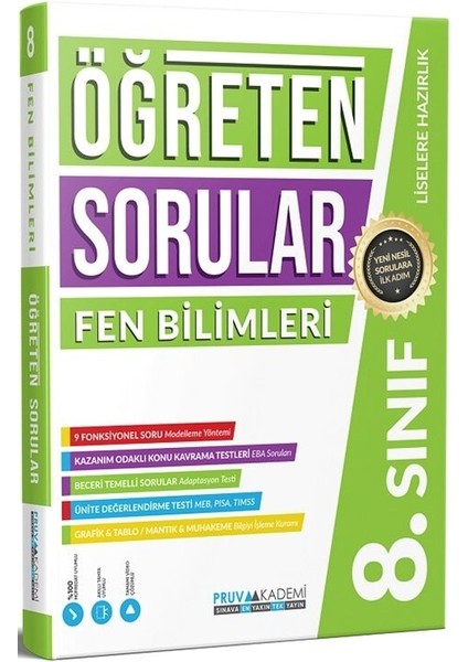 Pruva Akademi 8. Sınıf Öğreten Sorular LGS Fen Bilimleri Soru Bankası