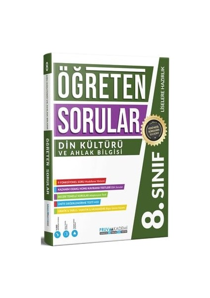 Pruva Akademi 8. Sınıf Öğreten Sorular Din Kültürü ve Ahlak Bilgisi Soru Bankası