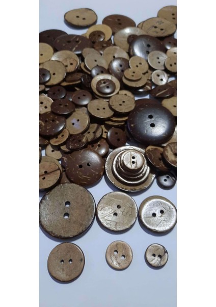 düğme doğal kokonat İmren düğme 2,5 cm 1 paket 10 adet