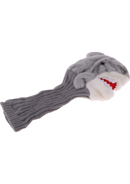 Uzun Boyun Gri Köpekbalığı Golf Kulübü Kafa Kapak Headcover Knit 460 cc Ahşap Sürücü Için (Yurt Dışından)