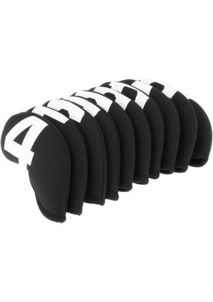10 Adet Golf Demir Headcover Su Geçirmez Kafa Kapak Golfçü Koruma 4-9, A ~ 'li Siyah (Yurt Dışından) fiyatları