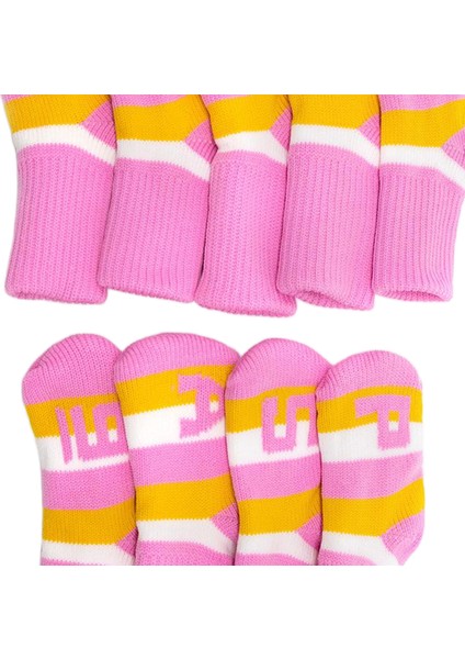 9'lu Elastik Golf Demir Headcover Ütüler Başkanı Kapak Kalın Örme Takozlar Kılıfı Pembe (Yurt Dışından) modelleri