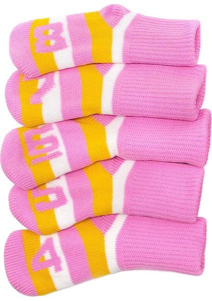 9'lu Elastik Golf Demir Headcover Ütüler Başkanı Kapak Kalın Örme Takozlar Kılıfı Pembe (Yurt Dışından) fırsatları