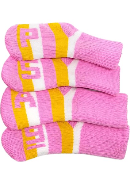 9'lu Elastik Golf Demir Headcover Ütüler Başkanı Kapak Kalın Örme Takozlar Kılıfı Pembe (Yurt Dışından) indirimleri