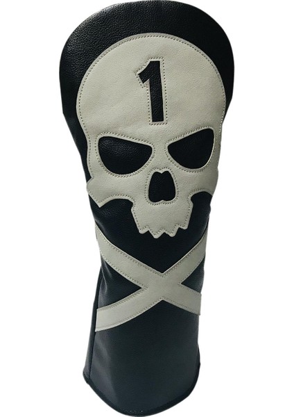 1'li Kafatası Golf Kafa Kapak Fairway Hibrid Sürücü Ahşap Kulübü Headcover Sleeve Guard No.1 (Yurt Dışından)