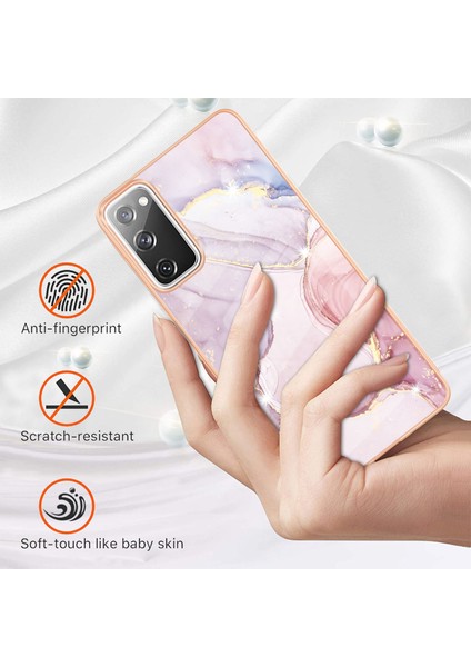 Samsung Galaxy S20 Fe Için Mermer Desen Yumuşak Tpu Tampon Kılıf Kapak Rose Gold (Yurt Dışından) fiyatları