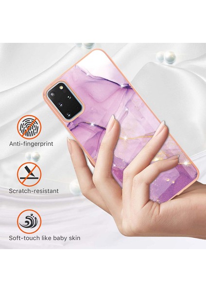 Samsung Galaxy S20+ Plus Için Mermer Desen Yumuşak Tpu Tampon Kılıf Kapak Pembe (Yurt Dışından)