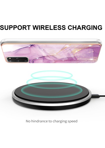 Samsung Galaxy S20+ Plus Için Mermer Desen Yumuşak Tpu Tampon Kılıf Kapak Pembe (Yurt Dışından)