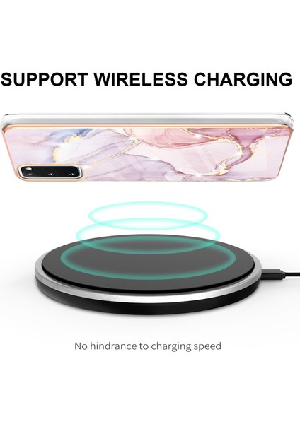Samsung Galaxy S20 Için Mermer Desen Yumuşak Tpu Tampon Kılıf Kapak Rose Gold (Yurt Dışından)