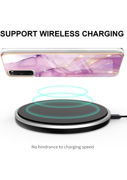 Samsung Galaxy S20 Için Mermer Desen Yumuşak Tpu Tampon Kılıf Kapak Pembe (Yurt Dışından)