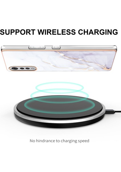 Lg Velvet 5g Için Mermer Desen Yumuşak Tpu Tampon Kılıf Kapak Beyaz (Yurt Dışından) fırsatları