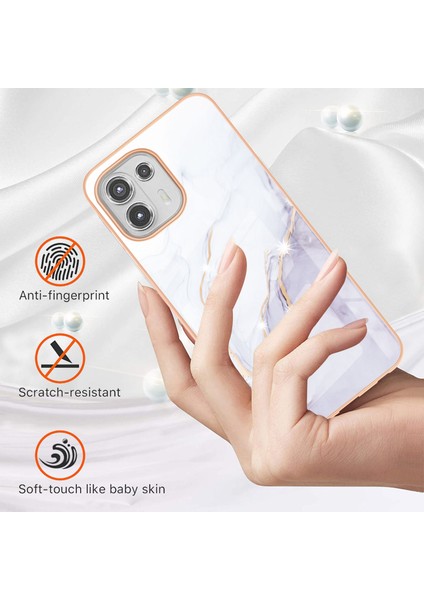 Motorola Edge 20 Lite Için Mermer Desen Yumuşak Tpu Tampon Kılıf Kapak Beyaz (Yurt Dışından) fiyatları
