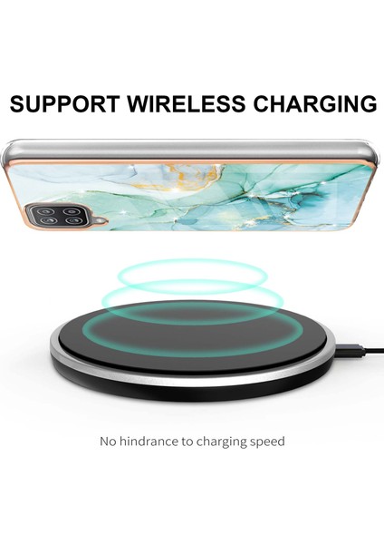 Samsung Galaxy A12 Için Mermer Desen Yumuşak Tpu Tampon Kılıf Kapak Turkuaz (Yurt Dışından) fırsatları