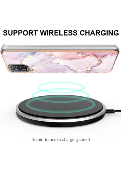 Samsung Galaxy A12 Için Mermer Desen Yumuşak Tpu Tampon Kılıf Kapak Rose Gold (Yurt Dışından) fırsatları