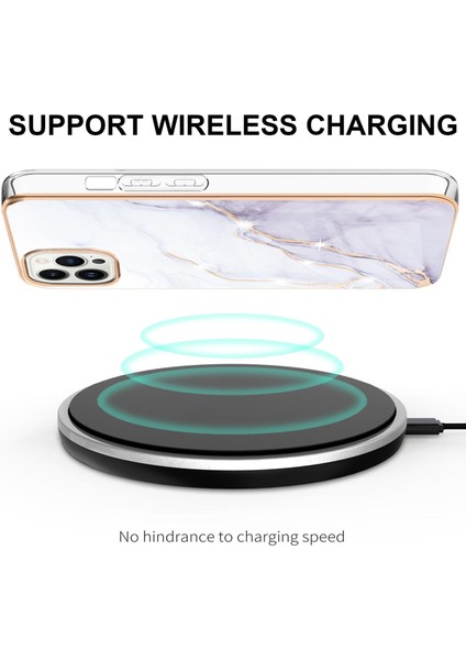 iPhone 13 Pro Için Mermer Desen Yumuşak Tpu Tampon Kılıf Kapak Beyaz (Yurt Dışından) fırsatları