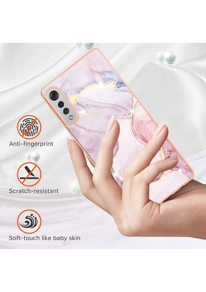 Lg Velvet 5g Için Mermer Desen Yumuşak Tpu Tampon Kılıf Kapak Rose Gold (Yurt Dışından) fiyatları