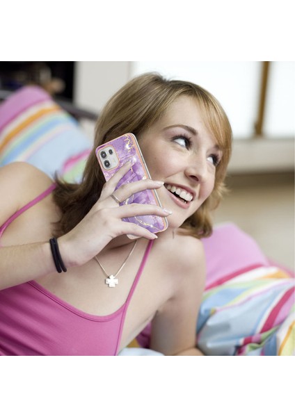 Motorola Edge 20 Lite Için Mermer Desen Yumuşak Tpu Tampon Kılıf Kapak Mor (Yurt Dışından) indirimleri