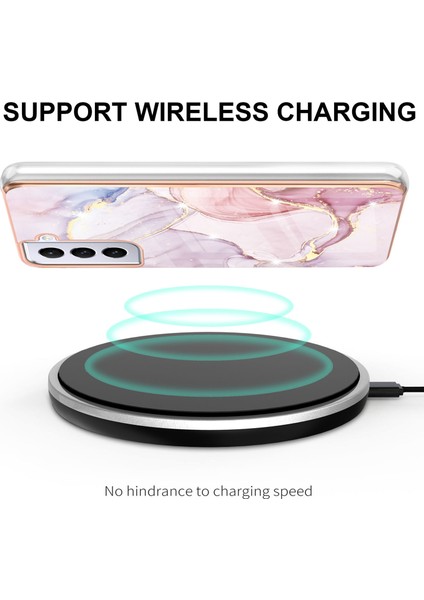 Samsung Galaxy S21+ 5g Için Mermer Desen Yumuşak Tpu Tampon Kılıf Kapak Rose Gold (Yurt Dışından) fırsatları