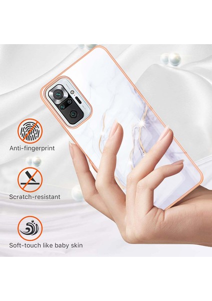 Xiaomi Redmi Note 10 Pro / 10 Pro Max Için Mermer Desen Yumuşak Tpu Tampon Kılıf Kapak Beyaz (Yurt Dışından) fiyatları
