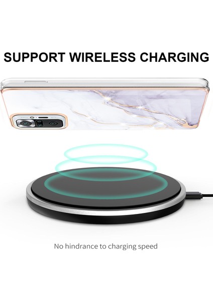 Xiaomi Redmi Note 10 Pro / 10 Pro Max Için Mermer Desen Yumuşak Tpu Tampon Kılıf Kapak Beyaz (Yurt Dışından) fırsatları