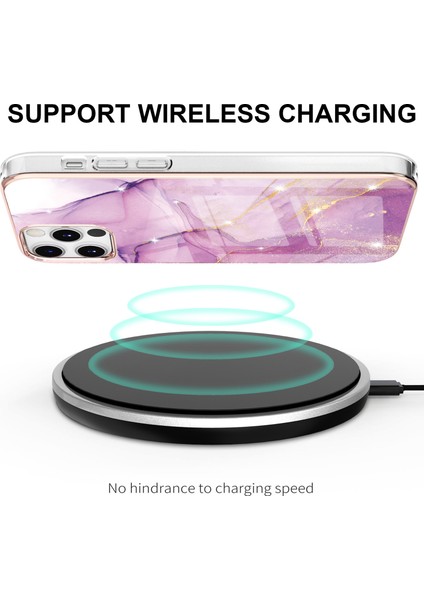 iPhone 12 / iPhone 12 Pro Için Mermer Desen Yumuşak Tpu Tampon Kılıf Kapak Pembe (Yurt Dışından) fırsatları
