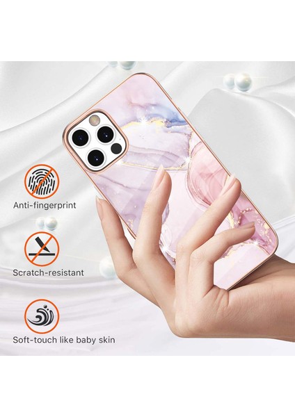 iPhone 12 / iPhone 12 Pro Için Mermer Desen Yumuşak Tpu Tampon Kılıf Kapak Rose Gold (Yurt Dışından) fiyatları