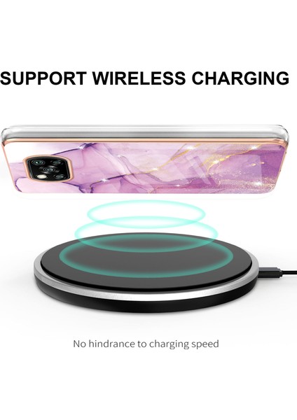 Xiaomi Poco X3 Için Mermer Desen Yumuşak Tpu Tampon Kılıf Kapak Pembe (Yurt Dışından)