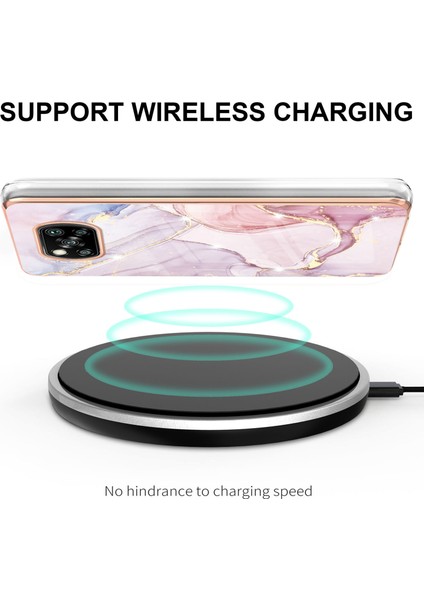 Xiaomi Poco X3 Için Mermer Desen Yumuşak Tpu Tampon Kılıf Kapak Rose Gold (Yurt Dışından)