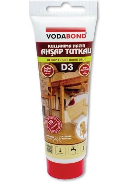 Ahşap Tutkalı Tüp D3 Şeffaf Donar 150GR Vodaseal