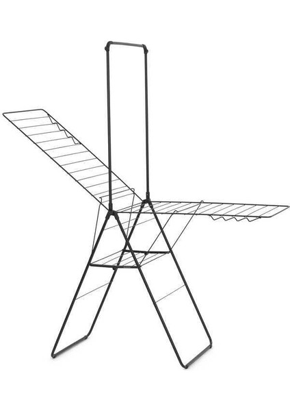 Mat Siyah Ekstra Askılıklı Çamaşır Kurutma Askısı-25 Metre