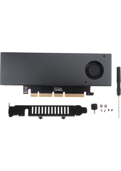 Çift Arabirim M + B Key M.2 Nvme Pcı-E'ye Genişletme Kartı ve Soğutma Fanı Kılıfı (Yurt Dışından)