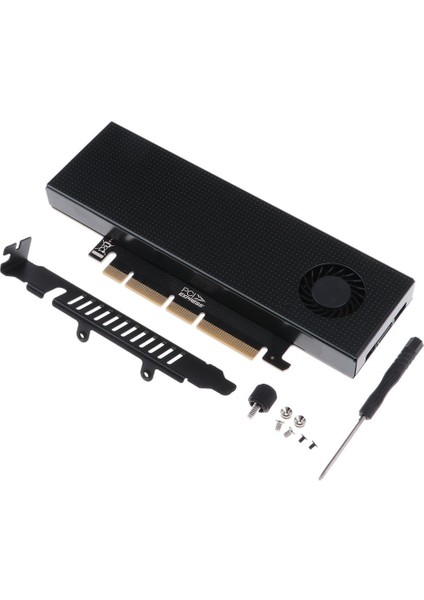 Çift Arabirim M + B Key M.2 Nvme Pcı-E'ye Genişletme Kartı ve Soğutma Fanı Kılıfı (Yurt Dışından)