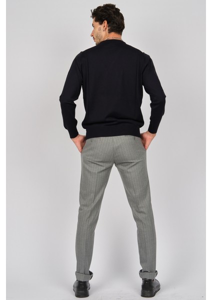 Erkek Bisiklet Yaka Yün Kazak 4536063 Lacivert fırsatları