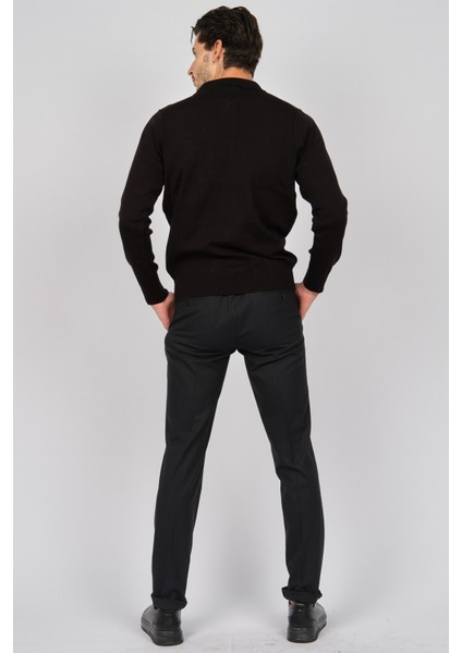 Erkek Polo Yaka Kazak 6081214 Siyah fırsatları